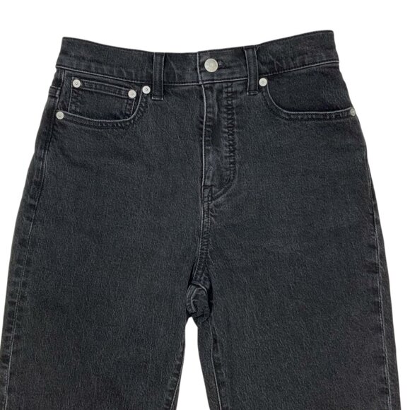 Madewell The 90s Straight Jeans 25 Belmere Wash Charcoal High Rise Zip Fly Retro - Picture 8 of 13